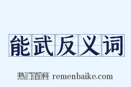 能武反义词是什么意思的图片